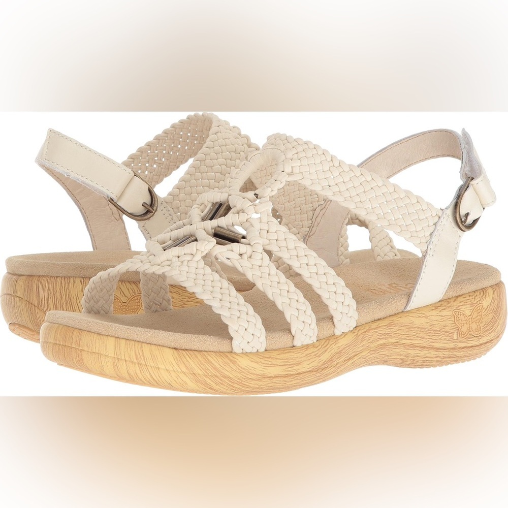 Alegria Jena Cream Braided Women's Sandals Size 37